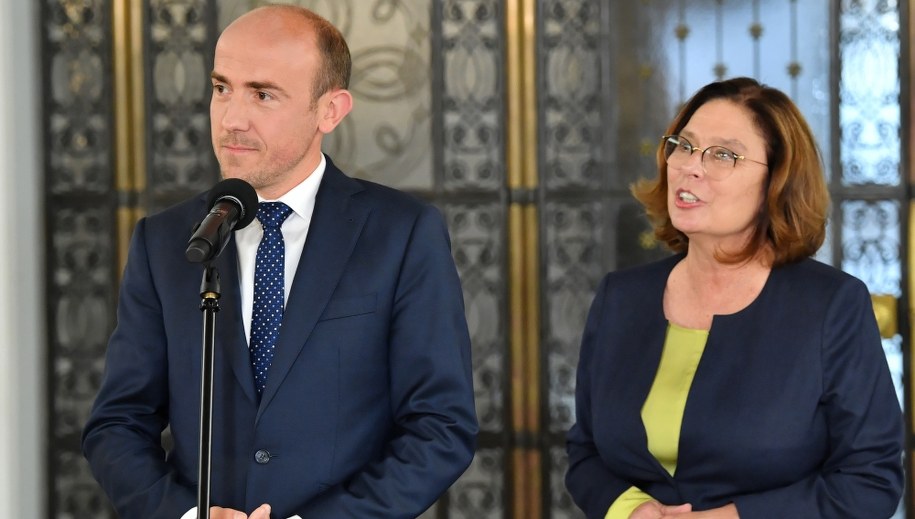 Borys Budka i Małgorzata Kidawa-Błońska / 	Radek Pietruszka   /PAP