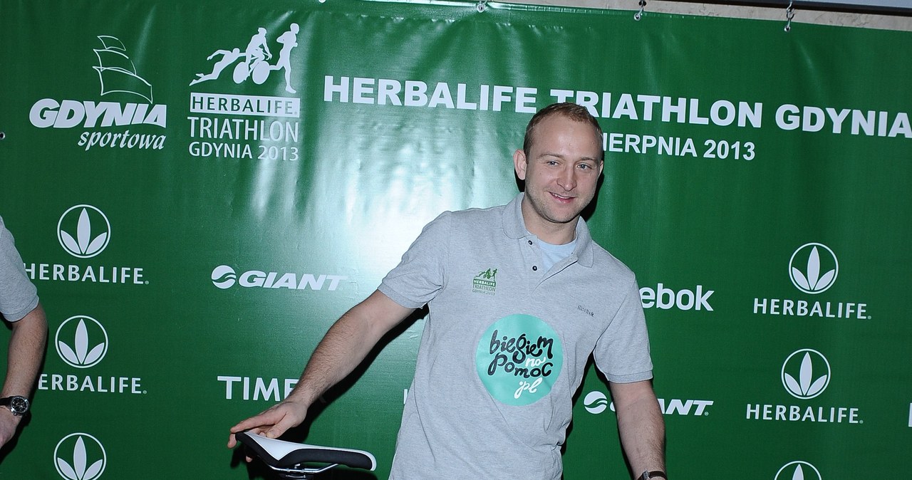 Borys Szyc juz od dawna przygotowuje się do Herbalife Triathlon Gdynia. /Andras Szilagyi /MWMedia