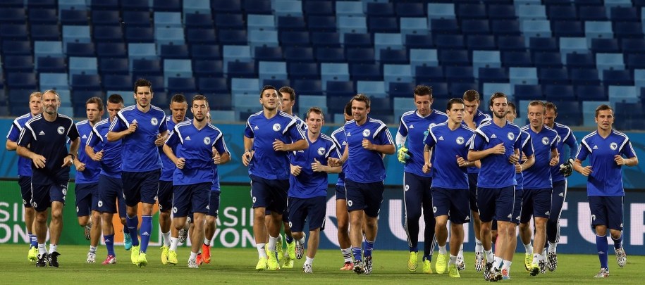 Bośnia i Hercegowina na treningu /JOSE COELHO /PAP/EPA