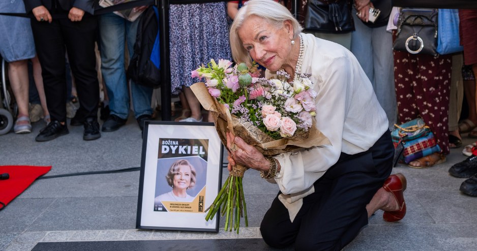 Bożena Dykiel odsłoniła gwiazdę /Cezary Pecold /Agencja FORUM