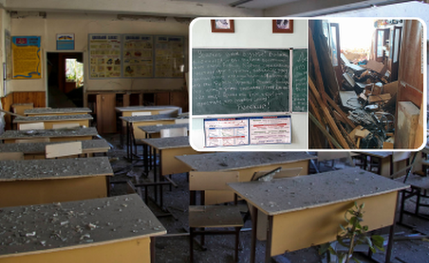 "Bracia Słowianie" Rosjanie plądrowali szkoły, na tablicach zostawili przesłanie