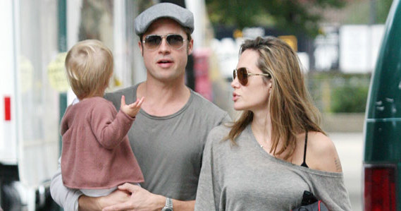 Brad Pitt, Angelina Jolie i ich córka Shiloh &nbsp; /Splashnews