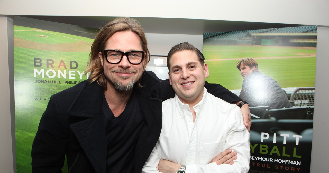 Brad Pitt i Jonah Hill podczas promocji filmu "Moneyball" /Eric Charbonneau / Contributor /Getty Images