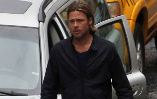 Brad Pitt na planie "World War Z" &nbsp; /Splashnews