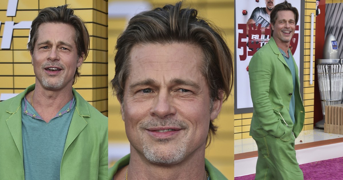 Brad Pitt w kolejnej oryginalnej stylizacji na premierze filmu /Invision/Invision/East News /East News