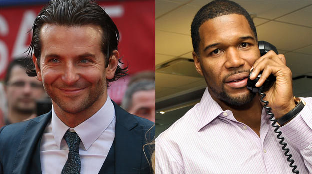 Bradley Cooper wydaje się pewny swego, Michael Strahan wykonuje jeszcze jeden telefon ... /Getty Images/Flash Press Media