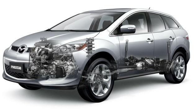 Brak centralnego dyferencjału to niższe koszty produkcji, ale wcale nie gorsze własności w terenie. /Mazda