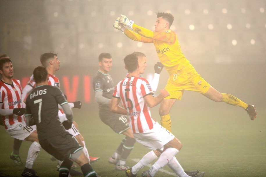 Bramkarz Cracovii Karol Niemczycki //Łukasz Gągulski /PAP