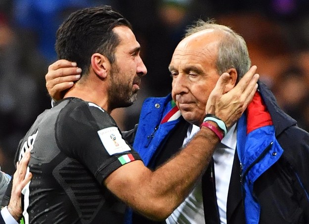 Bramkarz Gianluigi Buffon i Gian Piero Ventura /DANIEL DAL ZENNARO  /PAP/EPA