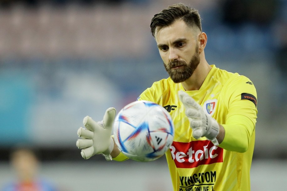 Bramkarz Piasta Gliwice Frantisek Plach /Tomasz Wiktor /PAP