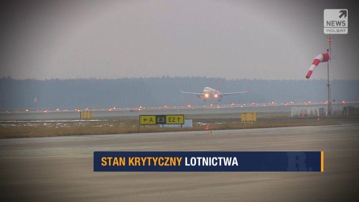 Branża lotnicza liczy straty /Polsat News