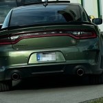 Brawurowy drift po ulicach Jasła sportowym Dodge'em. Kierowca zapłacił słony mandat