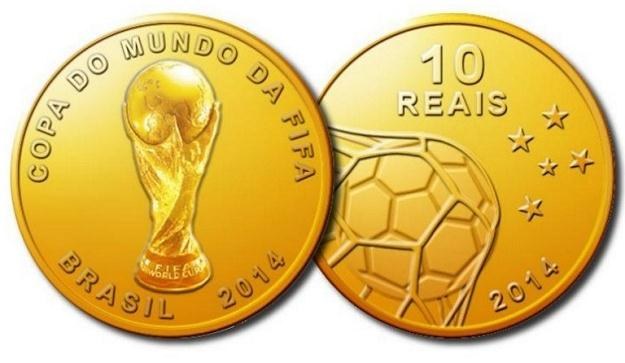 Brazylijski Bank Centralny wybije monety dla upamiętnienia piłkarskich mistrzostw świata w 2014 r. /AFP