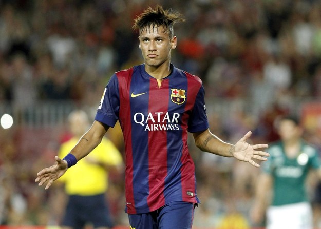Brazylijski piłkarz Barcelony Neymar / 	Toni Albir    /PAP/EPA