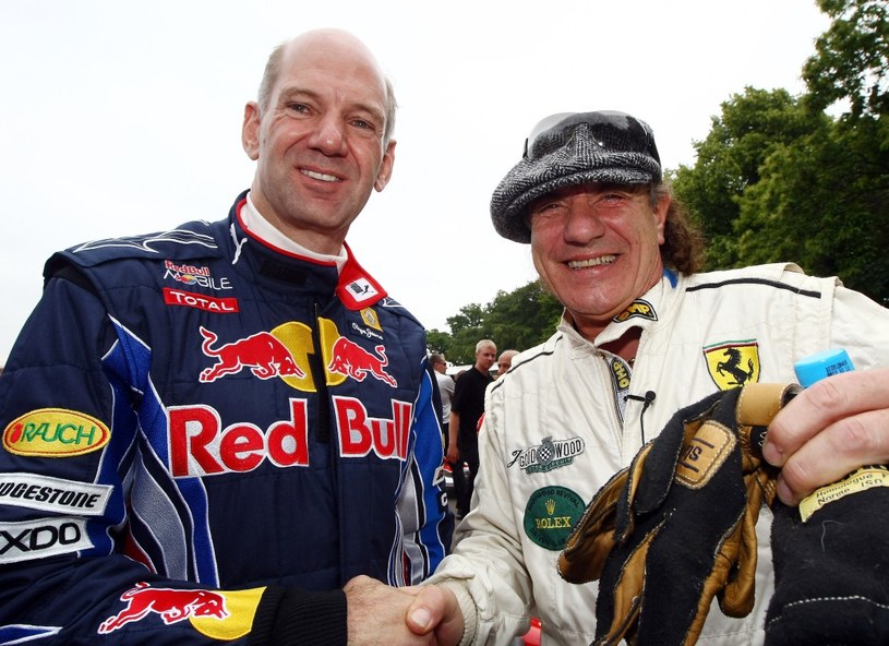 Brian Johnson i Adrian Newey - dyrektor techniczny Red Bull Racing (z lewej) /Getty Images/Flash Press Media