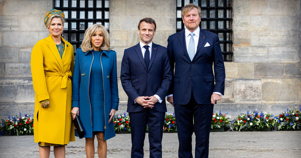 Brigitte i Emanuel Macron na spotkaniu z królem Holandii / Patrick van Katwijk / Contributor /Getty Images