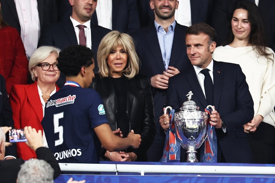 Brigitte Macron, Emmanuel Macron /PAP