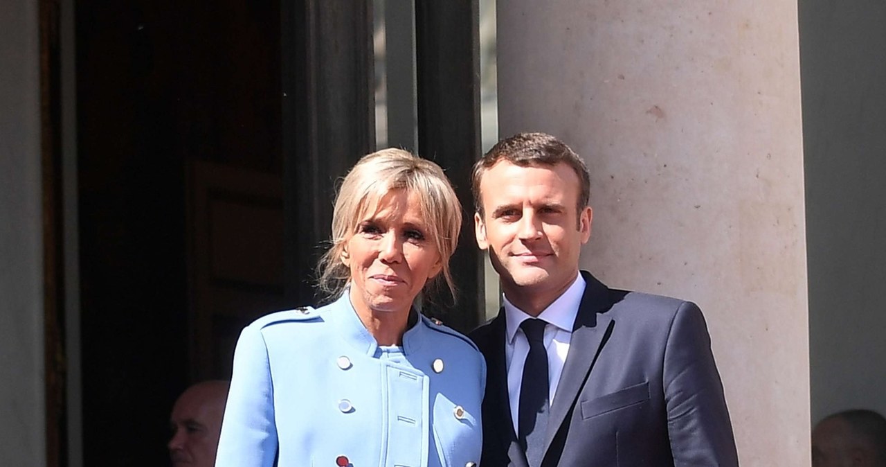 Brigitte Macron i Emmanuel Macron podczas zaprzysiężenia /East News