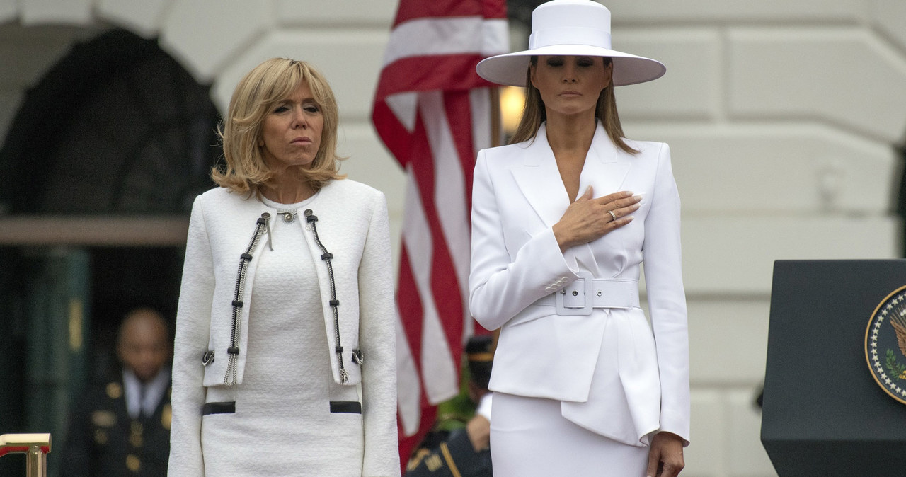 Brigitte Macron i Melania Trump /CNP /East News