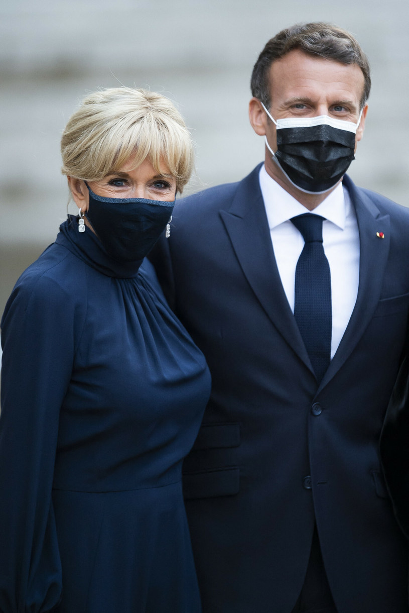 Brigitte Macron z mężem /East News