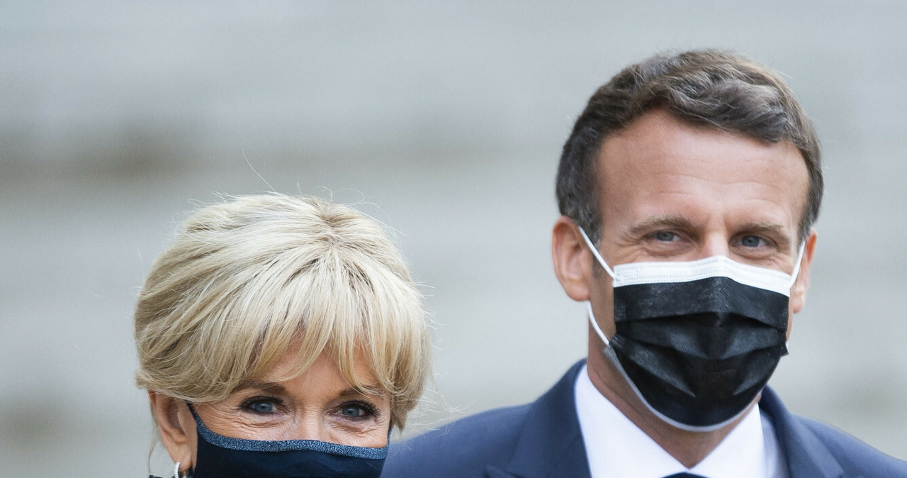 Brigitte Macron z mężem /East News