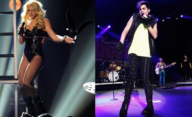 Britney Spears (fot. Ethan Miller) I Adam Lambert (fot. Brian Ach): Najseksowniejsi /Getty Images/Flash Press Media