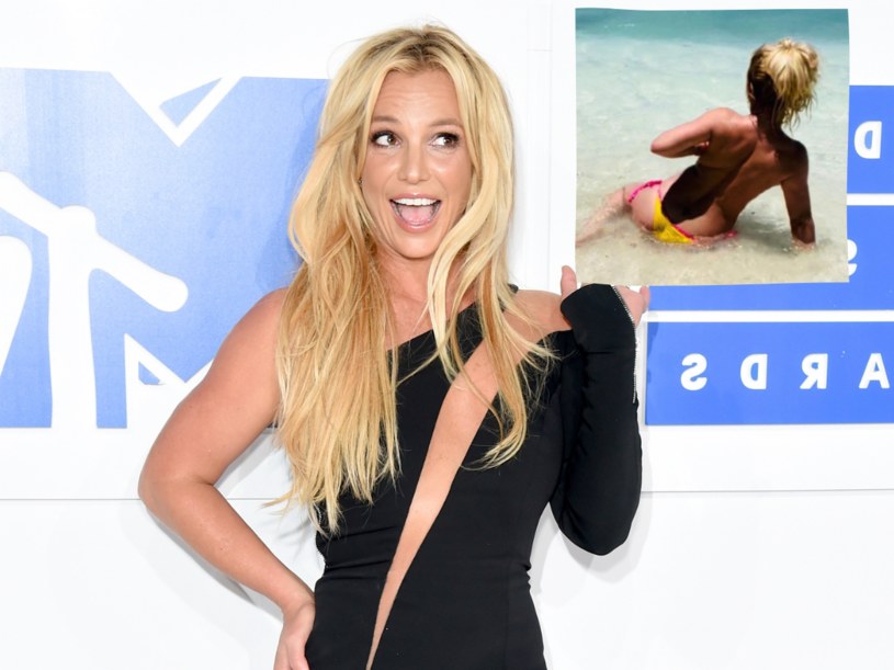Britney Spears szaleje na plaży na IG @britneyspears /Jamie McCarthy/Getty Images /Getty Images
