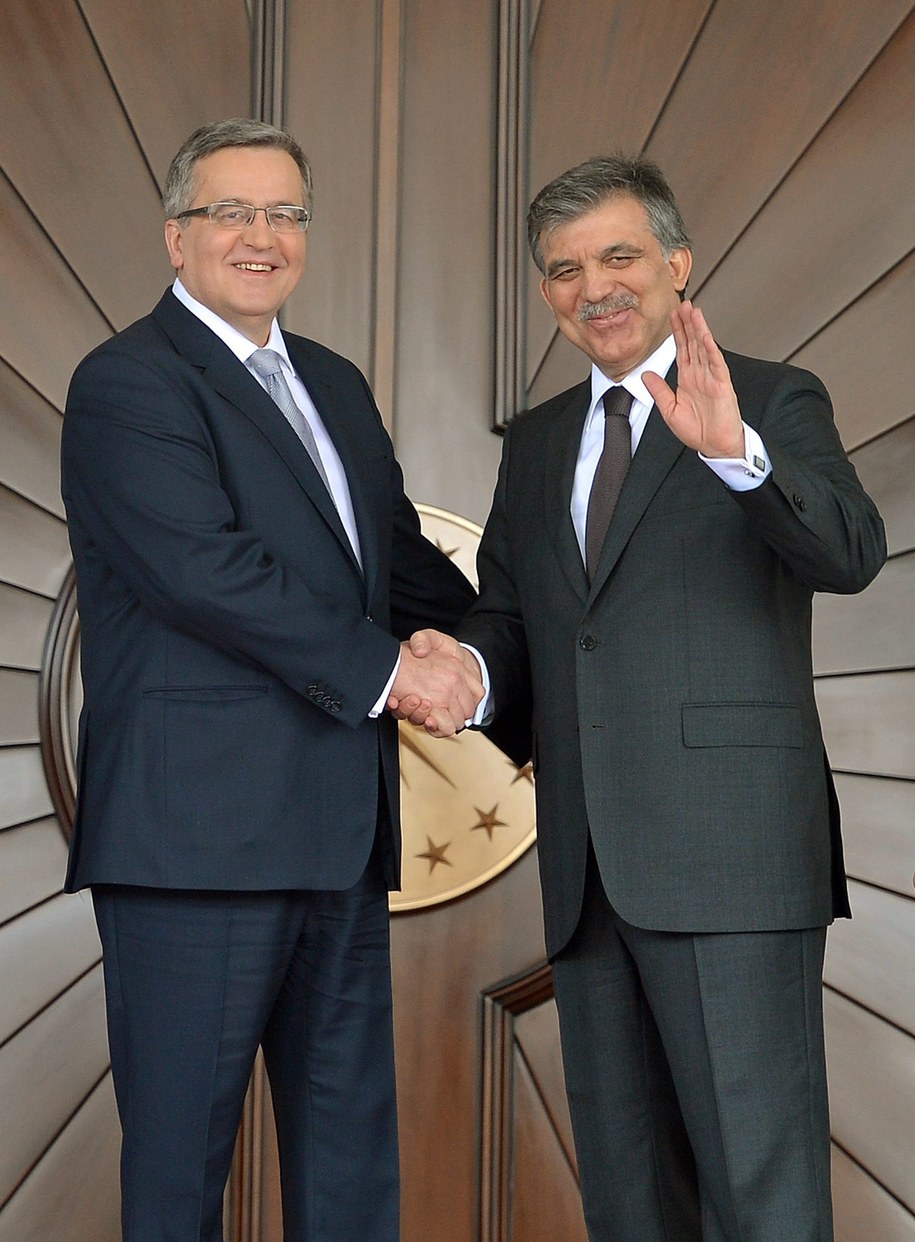 Bronisław Komorowski i Abdullah Gul /TURKISH PRESIDENTAL PRESS OFFICE/HANDOUT /PAP/EPA