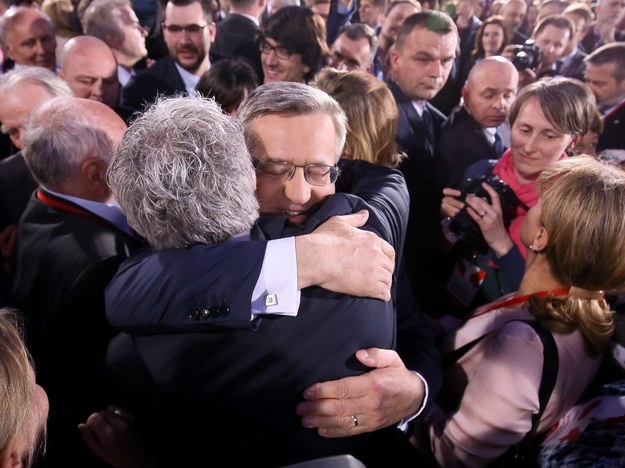 Bronisław Komorowski podczas wieczoru wyborczego /Paweł Supernak /PAP