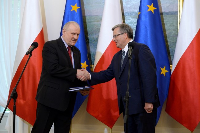 Bronisław Komorowski poinformował o swoich planach po spotkaniu z przewodniczącym OPZZ Janem Guzem /Jacek Turczyk /PAP