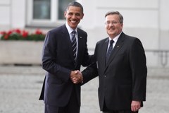 Bronisław Komorowski przywitał Prezydenta USA