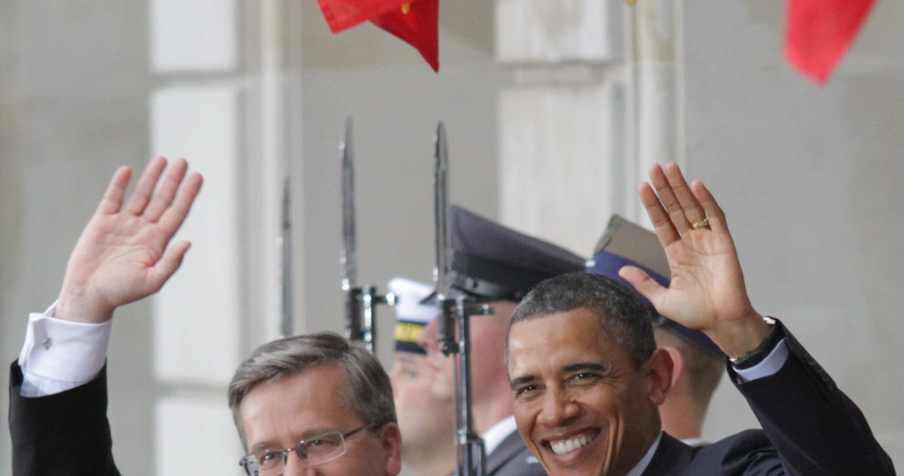 Bronisław Komorowski przywitał Prezydenta USA