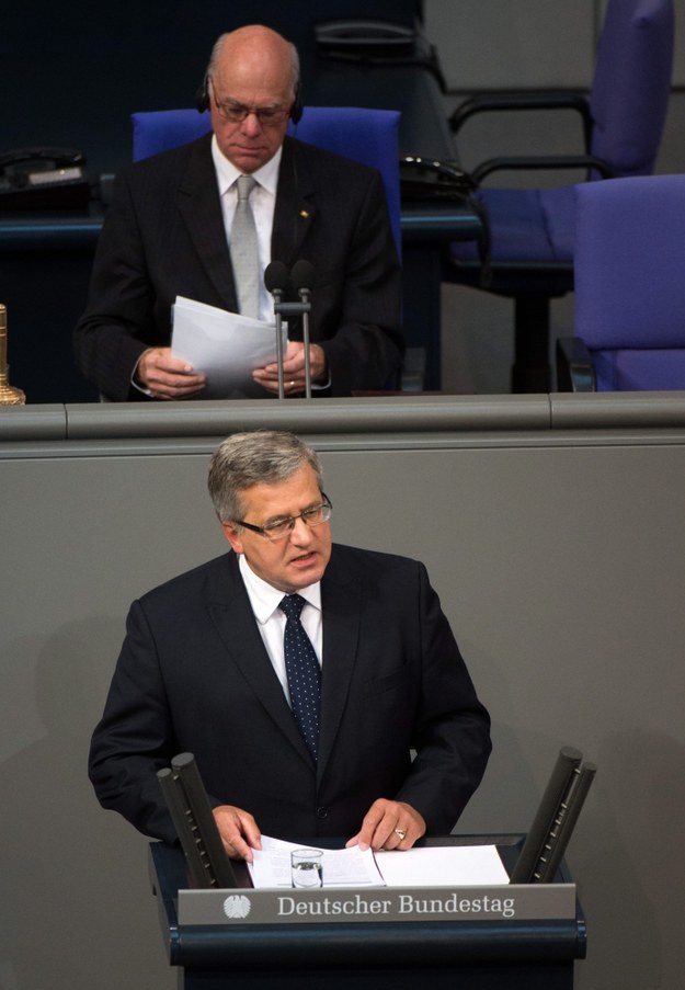 Bronisław Komorowski w Bundestagu /BERND VON JUTRCZENKA /PAP/EPA