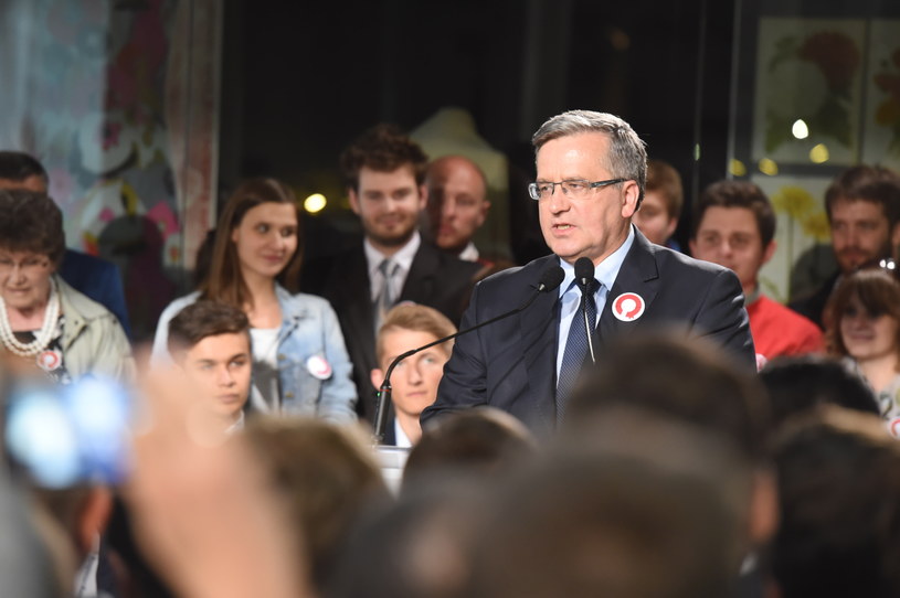 Bronisław Komorowski w Łodzi /Grzegorz Michałowski /PAP