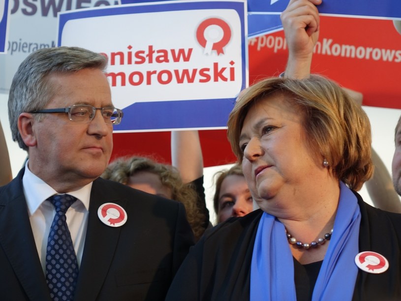Bronisław Komorowski  z żoną w Krakowie /Justyna Tomaszewska /INTERIA.PL