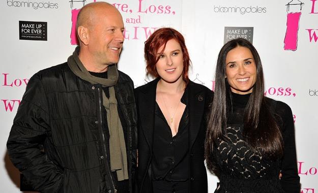 Bruce Willis, Demi Moore i ich córka Rumer Willis, fot. Joe Corrigan /Getty Images/Flash Press Media