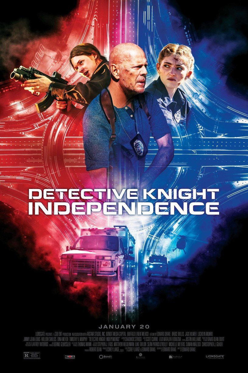 Bruce Willis na plakacie filmu "Detective Knight: Independence" /LIONSGATE /materiały prasowe