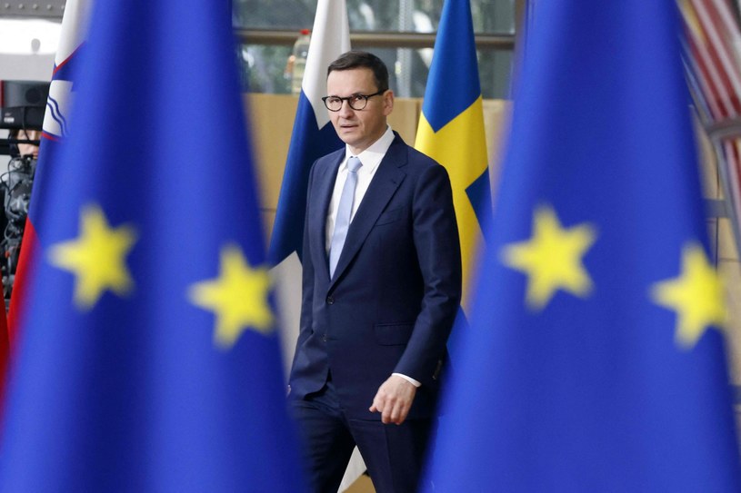 Bruksela nie wypłaci Polsce żadnych pieniędzy, dopóki nie nastąpi naprawa sądownictwa w naszym kraju. Nz. premier Mateusz Morawiecki w Brukseli /AFP