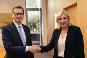 Bruksela: Premier Mateusz Morawiecki spotkał się z Marine Le Pen