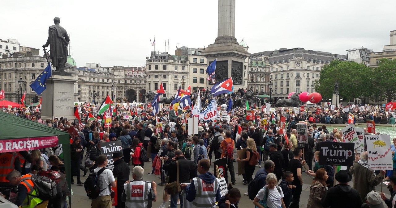 Brytyjczycy protestują przeciwko wizycie Trumpa 