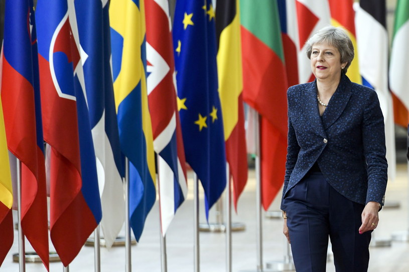 Brytyjska premier Theresa May na szczycie w Brukseli /Nicolas Lambert /PAP