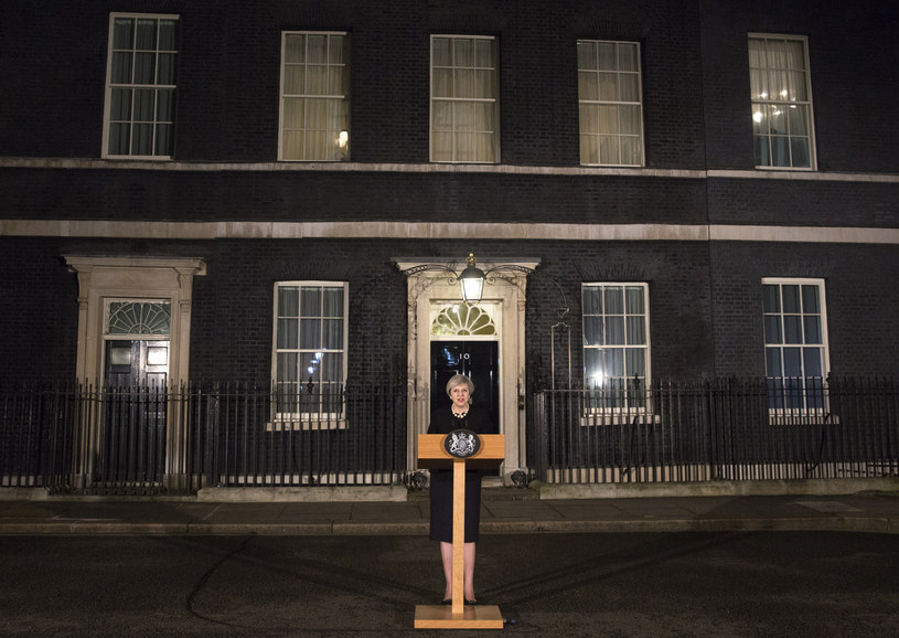 Brytyjska premier Theresa May podczas wieczornego wystąpienia po ataku /AFP