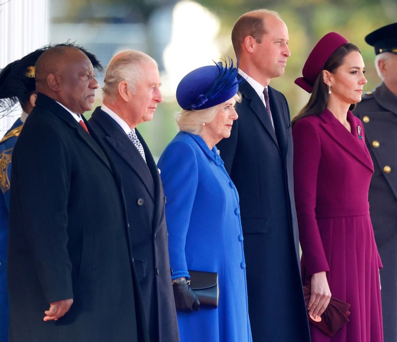Brytyjska rodzina królewska i prezydent RPA /Getty Images