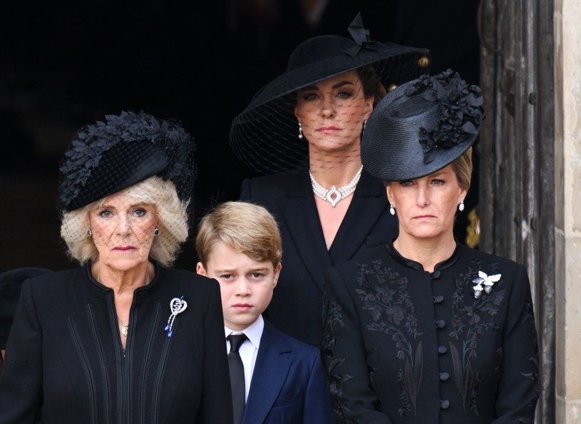 Brytyjska rodzina królewska na pogrzebie Elżbiety II /Getty Images