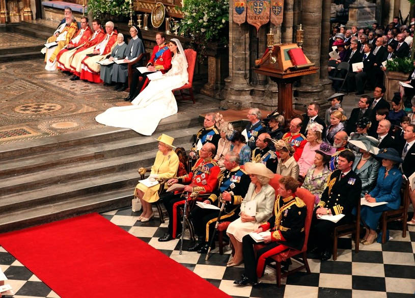 Brytyjska rodzina królewska na ślubie Williama i Kate /WPA Pool /Getty Images