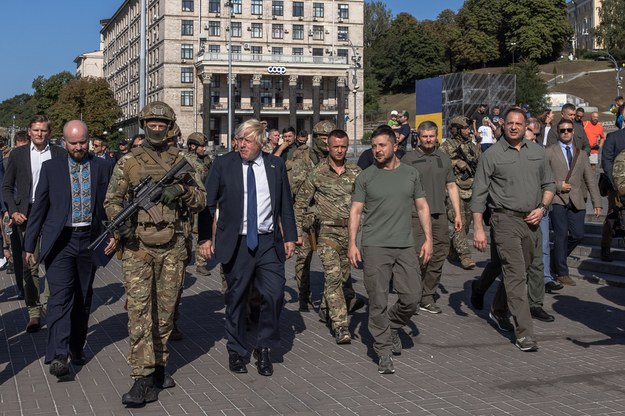 Brytyjski premier odwiedził Kijów po raz trzeci od początku rosyjskiej inwazji /ROMAN PILIPEY /PAP/EPA