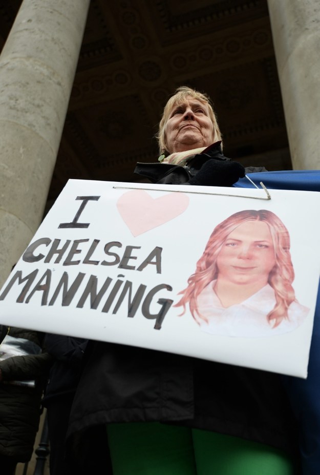 Brytyjski protest popierający Manning (zdjęcie archiwalne) /FACUNDO ARRIZABALAGA /PAP/EPA