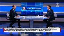 Budka w "Gościu Wydarzeń" o Pegasusie: Dane poza Polską? To podlega pod zdradę stanu