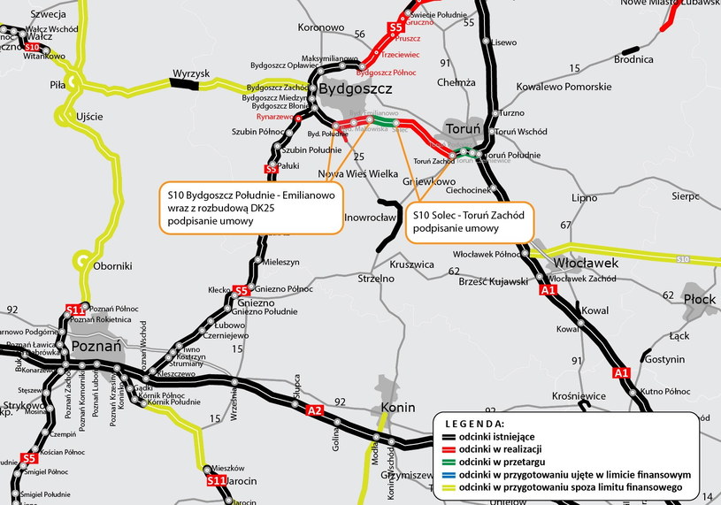 Budowa drogi S10 Bydgoszcz - Toruń /GDDKiA