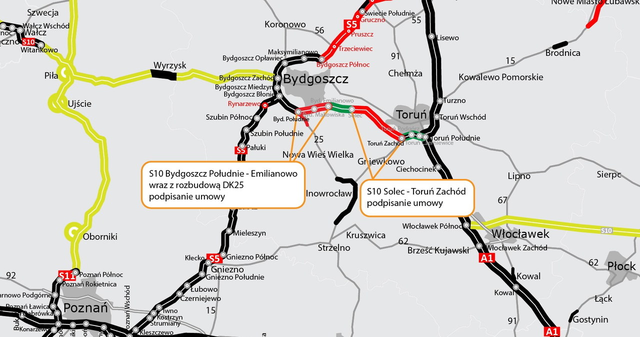 Budowa drogi S10 Bydgoszcz - Toruń /GDDKiA